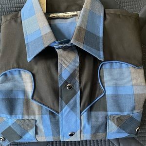 Gold Collection by Karman Western Shirt Mens Size Medium 15 1/2